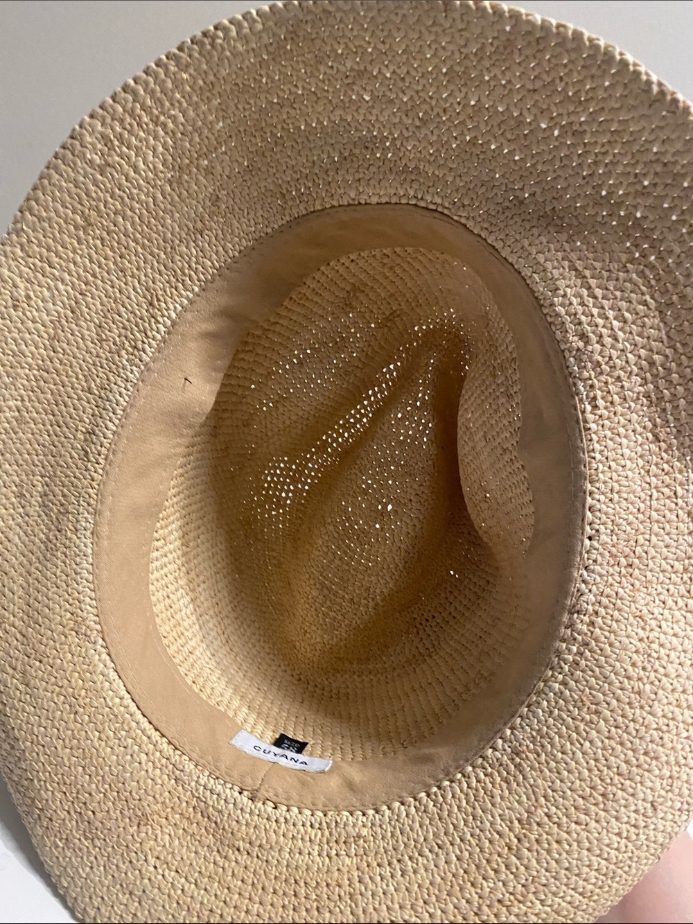 Cuyana Straw Ecuador Straw Hat with Black Band Natural - Picture 7 of 9